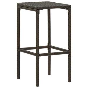 Ensemble de 3 tabourets de bar en rotin PE marron avec repose-pieds standard - Product Image 3
