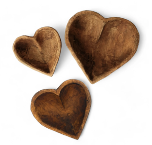 Tazón de Madera con Diseño Clásico en Forma de Corazón, Hecho a Mano, Ecológico, para Servir Alimentos y Frutas, Ideal para Regalos - Product Image 5