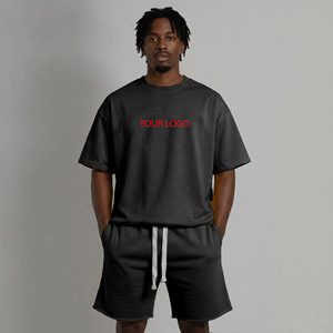 Conjunto de Camiseta y Pantalones Cortos de Verano con Logotipo Personalizado para Hombre, Ropa Casual de Calle de Alta Calidad - Product Image 1