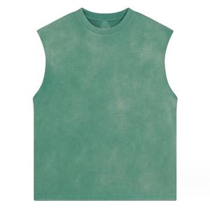 Camiseta sin mangas de algodón 100% con logo personalizado, estilo punk, estampado animal, anti-bolitas, de alta calidad, lavada al ácido, para hombre, para deporte y gimnasio, al por mayor. - Product Image 5