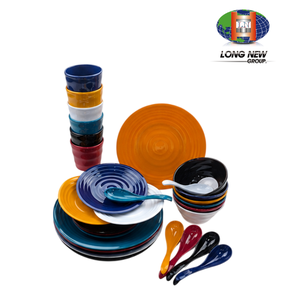 Ensemble de vaisselle en plastique PET personnalisé LONGNEW |   Assiettes, bols, tasses et cuillères de service de qualité alimentaire - Product Image 5