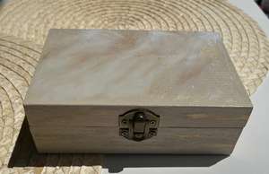 Boîte à bijoux moderne de luxe en cristal, marbre et résine pour salon, type sur pied, 40x40x25cm - Product Image 3