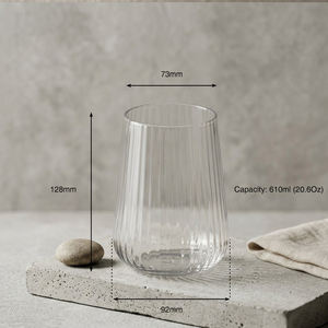 [Holar] Vasos de Vino de Plástico Transparente Reutilizables de 20 oz con Rayas Personalizadas Hechos en Taiwán para Eventos y Regalos Corporativos - Product Image 3