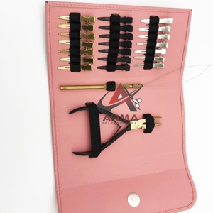 Kit d'extension capillaire de haute qualité avec pince à 2 trous, boucle et pince à cheveux standard, outils d'extension capillaire avec marque privée - Product Image 5