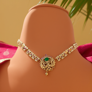 Fashion Body Chain with Matte Gold Polish - Product Image 3
