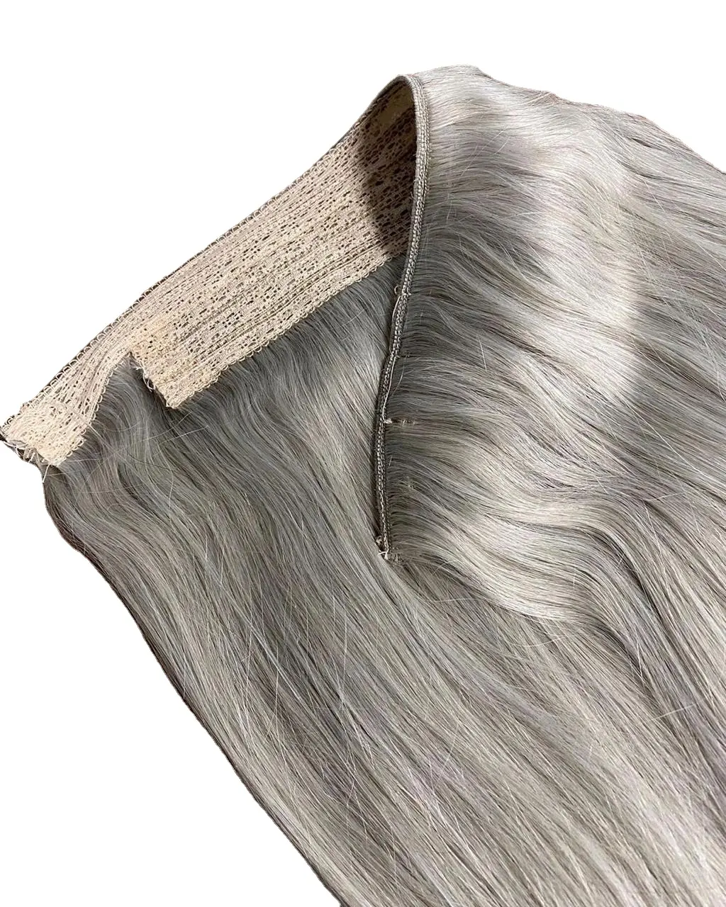 गर्म बेच मछली तार पतली तार रेमी मानव बाल विस्तार अदृश्य हेडबैंड तार बाल एक्सटेंशन हेलो बाल एक्सटेंशन