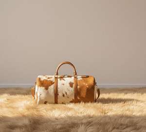 Bolsa de Viaje de Cuero Genuino Personalizada al por Mayor, con Cierre, Ligera, de Gran Capacidad, Modelo LHODB-0106 - Product Image 6