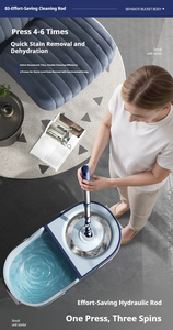 360 quay sợi nhỏ lau cho giặt khô hoạt động dễ dàng với thép xoắn xử lý và có thể tháo rời xô cho hộ gia đình sử dụng - Product Image 4