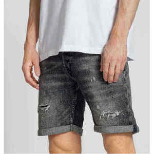 Shorts en jean décontractés extensibles pour hommes, séchage rapide, style urbain, vente en gros, collection été - Product Image 3