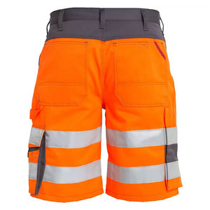 Hi Vis Reflective <b>Tape</b> High Visibility Construction Working <b>Security</b> Cargo Style Multi-Pocket Safety Worker Shorts - Product Image 6