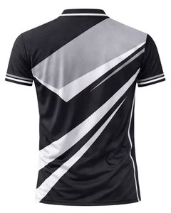 Camiseta Deportiva Personalizada para Hombre, Negra y Gris, Manga Corta, Cuello en V, Transpirable, de Secado Rápido, para Entrenamiento Atlético, Gimnasio, Running - Product Image 2