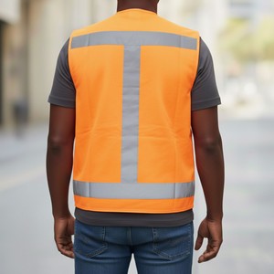 Chaleco Reflectante de Alta Visibilidad con Múltiples Bolsillos para Trabajadores de Construcción, Almacenes y Fábricas - Product Image 3