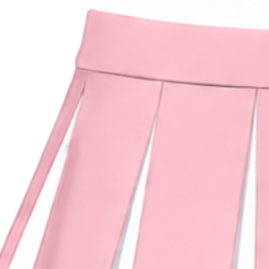 Falda Deportiva Plisada Rosa Claro Personalizada por el Fabricante, Disfraz de Baile para Mujer, Uniforme Deportivo con Diseño de Rayas Blancas - Product Image 3