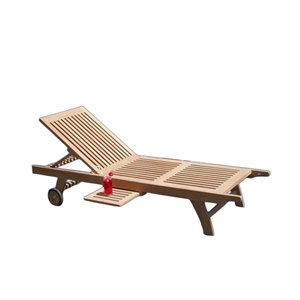 Chaise longue pliante moderne en teck massif pour patio extérieur – Prix de gros – Écologique et durable - Product Image 1
