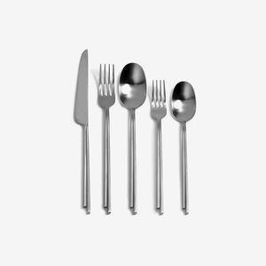 Gold Flatware Set Minimalist Design Rust Resistant Metal Cutlery Wedding Occasion - Product Image 2