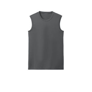 Débardeur pour homme respirant et à séchage rapide, léger, en coton doux tricoté, extensible, pour la gym, col rond, décontracté - Product Image 1