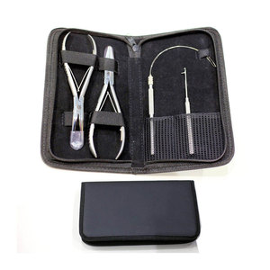 Kit de coiffure professionnel pour barbier, en acier inoxydable, pour la coupe, l'entretien et le coiffage des cheveux, avec étui de transport portable, pour salon de coiffure - Product Image 2
