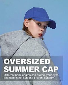 Casquette de baseball unisexe premium bleue à 6 panneaux en coton, réglable, couleur unie, décontractée, pour adultes, toutes saisons, OEM - Product Image 6