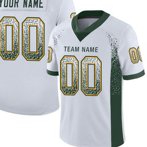 Jersey de Fútbol Americano Personalizado de Alta Calidad, Cuello en V, Estilo Varsity, Uniforme Deportivo Cortado para Hombre, con Malla y OEM - Product Image 4