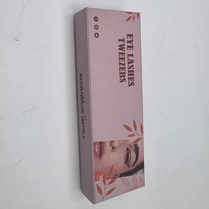 Fiber Tip 2 Piece Professional Eyelash Extension Tweezer <b>Kit</b> with Paper Coating Isolation 45Degree Curved Boot Custom Packing - Product Image 4