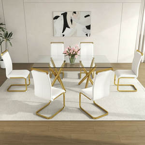 Ensemble de table à manger en métal durable et écologique avec un design moderne pour appartement, école, hôtel - Product Image 2