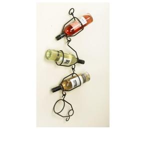 Porte-bouteilles mural en métal, support à verres, étagère murale multifonction en métal pour la maison, le bar, la cuisine, la salle à manger - Product Image 2