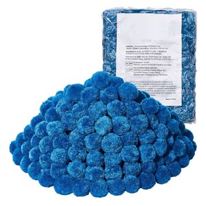 Boules filtrantes réutilisables en fibre de polyester bleue de 4 lb pour piscines – Remplace le sable des filtres de piscine - Product Image 1