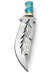 Artisanat Métallique Artisanal à Motif Plume, avec Poignée en Résine Turquoise et Perle, pour Décoration de Bureau - Product Image 6