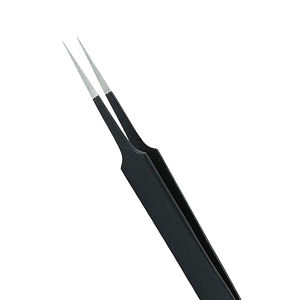 Pince à épiler professionnelle UBI en acier à haute teneur en carbone de 11,9 cm pour extensions de cils, pointe droite, précision, manucure, durable, logo personnalisé - Product Image 4