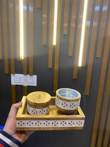 Sandalwood Arabic <b>Incense</b> Burner Set Bakhoor Holder Tray-Eco-Friendly Religious Home Fragrance for <b>Cone</b> <b>Incense</b> Ramadan Decor - Product Image 1