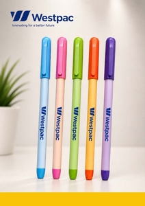 Stylo à bille en plastique personnalisé de luxe le plus vendu gravure laser sur corps en métal pour les employés de bureau professeurs d'université - Product Image 5