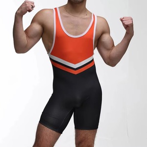 Custom Mens Wrestling <b>Singlet</b> Professional Breathable Compression Uniform One Piece Powerlifting <b>Weightlifting</b> Suit Activewear - Product Image 1