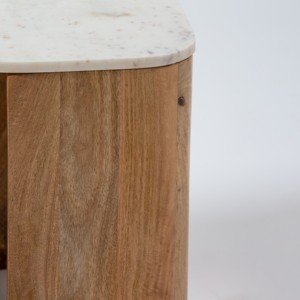 Mesa Auxiliar con Tapa de Mármol Vandana Orion Lyra, Mueble de Diseño Moderno y Lujoso - Product Image 2
