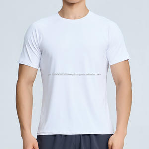 T-shirt pour homme en polyester, design fin et respirant, couleurs foncées, logo personnalisé - Product Image 1