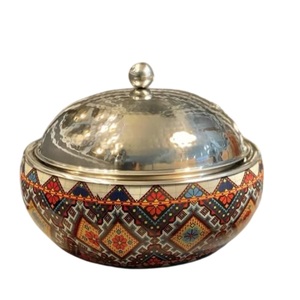 Olla térmica de acero inoxidable con diseño árabe, cacerola aislada de doble pared, plato para servir alimentos calientes para Oriente Medio, Ramadán - Product Image 1