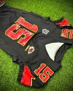 Conjunto de Uniforme de Fútbol Americano para Hombre, Camiseta sin Mangas con Cuello en V Sublimada, Pantalones de Jersey, Poliéster que Absorbe la Humedad, Ropa Deportiva para Adultos - Product Image 5