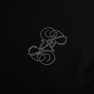 T-shirt graphique en strass, coupe oversize, coton épais, style Y2K streetwear hip-hop, délavé, unisexe, impression par transfert thermique - Product Image 3