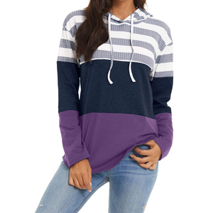 Sweat-shirt à capuche en tissu éponge brodé pour femme, manches longues, tricot asymétrique, vêtements décontractés d'automne - Product Image 3
