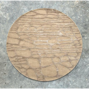 Alfombra OMTS Hecha a Mano con Lana y Seda, Diseño Geométrico Moderno, Extra Gruesa, para Uso Comercial y Doméstico - Product Image 1
