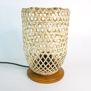 Lámpara de mesa de bambú tejida a mano al por mayor, buen precio, lámparas pequeñas para decoración de mesa central. - Product Image 1