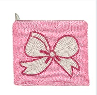 Dompet Koin Bordir Manik-manik Bunga Permen Lucu dengan Resleting dan Pegangan Tangan, Tas Buatan Tangan, Clutch, Hadiah Grosir Kustom, Fashion