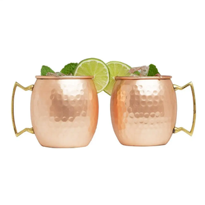 Tasses à Moscow Mule en cuivre 16oz, tasses à bière en cuivre pur, tasses en cuivre martelé créatives - Product Image 4
