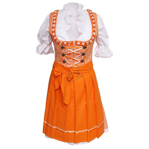 Vestido Tradicional Bávaro Dirndl Rosa Vintage Mini de Algodón Transpirable con Diseño Personalizado para Oktoberfest, con Sujetador Incorporado - Product Image 6