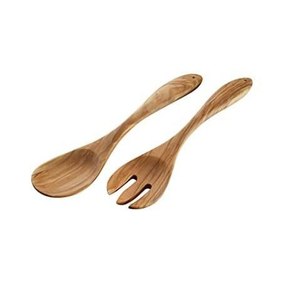 Utensilios de servir de bambú, cuchara para ensalada, tenedor, hechos a mano, de madera natural, herramientas de cocina para uso en restaurantes y cenas. - Product Image 1