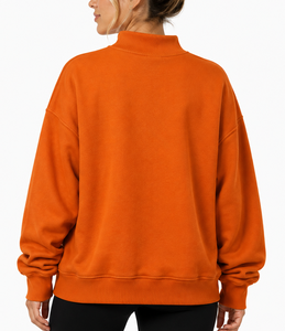 Sweat-shirt à col montant brodé sur mesure pour femme Texas, manches longues, respirant, séchage rapide, en coton et polyester, style streetwear - Product Image 3