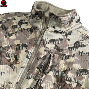 Gilet utilitaire unisexe camouflage softshell léger de qualité supérieure, fermeture éclair intégrale sur le devant, col montant, poches multiples zippées, pour la chasse - Product Image 2
