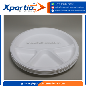 Bandeja Redonda de Bagazo con Compartimentos Separados, Resistente al Aceite, Calidad de Exportación para Servicios de Alimentación - Product Image 5