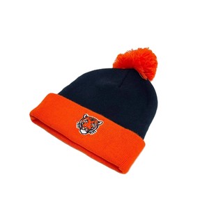 Wholesale BNSB SPORTS Custom Striped <b>Beanie</b> Hat Pom Pom Embroidered Logo Black Red Unisex Winter Outdoor Casual Knit Warm OEM - Product Image 1