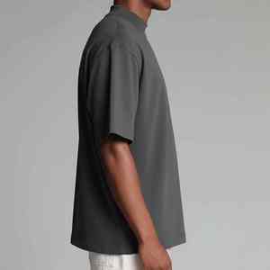 100% Cotton Custom Printed Logo Hip Hop Style Breathable Quick Dry 180g 2026 Top Trending Men's Oversized Streetwear - Product Image 3