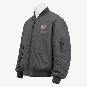 Blouson bomber vintage pour homme, coupe ample, finition délavée, silhouette décontractée, design élégant, parfait pour le streetwear et la mode décontractée - Product Image 4